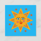 Mousserende zon Charmant Kleurrijke CUSTOM HANG LA Vierkante Visitekaartje (Voorkant)