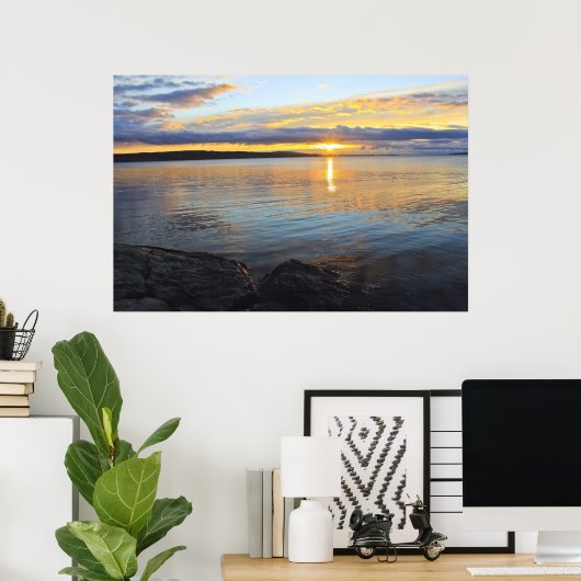 Mousserende zonne-energie poster (Thuiskantoor)