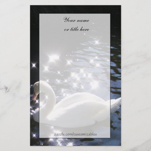 Mousserende Zwaan Stationery Briefpapier (Voorkant)