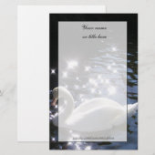 Mousserende Zwaan Stationery Briefpapier (Voorkant / Achterkant)