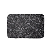 Mousserende zwarte glitter badmat (Voorkant)