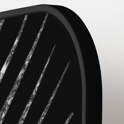 Mousserende zwarte glitter pickleball paddle (Links Detail)