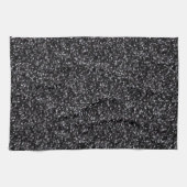 Mousserende zwarte glitter theedoek (Horizontaal)