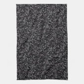 Mousserende zwarte glitter theedoek (Verticaal)