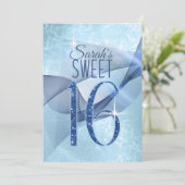 Mousserende Zwemmen zoet Zestien Blauw ID652 Kaart (Staand voorkant)