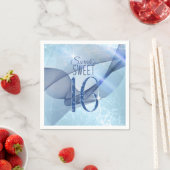 Mousserende Zwemmen zoet Zestien Blauw ID652 Servet (Insitu)