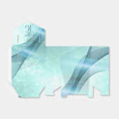 Mousserende Zwemmen zoet Zestien Blauwgroen ID652 Bedankdoosjes (Uitgevouwen)