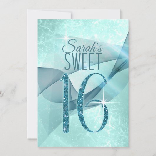 Mousserende Zwemmen zoet Zestien Blauwgroen ID652 Kaart (Voorkant)