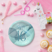 Mousserende Zwemmen zoet Zestien Blauwgroen ID652 Papieren Bordje (Feest)