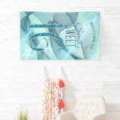 Mousserende Zwemmen zoet Zestien Blauwgroen ID652 Spandoek (Insitu)