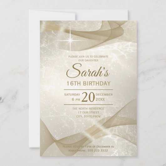 Mousserende Zwemmen zoet Zestien Gold ID652 Kaart (Achterkant)