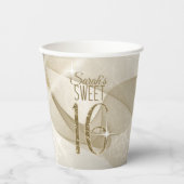 Mousserende Zwemmen zoet Zestien Gold ID652 Papieren Bekers (Voorkant)