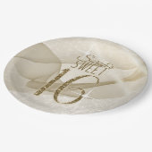 Mousserende Zwemmen zoet Zestien Gold ID652 Papieren Bordje (Gekanteld)