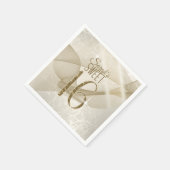 Mousserende Zwemmen zoet Zestien Gold ID652 Servet (Hoek)