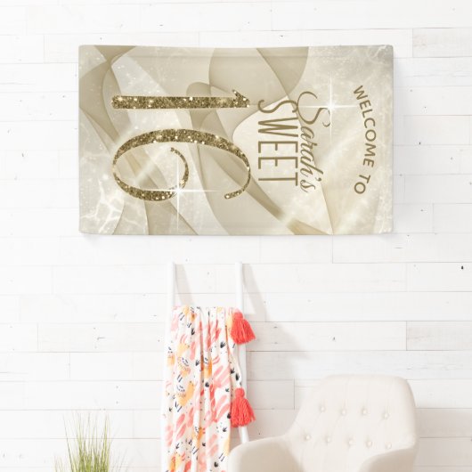 Mousserende Zwemmen zoet Zestien Gold ID652 Spandoek (Insitu)