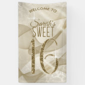 Mousserende Zwemmen zoet Zestien Gold ID652 Spandoek (Verticaal)