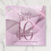 Mousserende Zwemmen zoet Zestien orchidee Roze ID6 Bedankjes Labels (Voorkant)