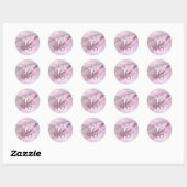 Mousserende Zwemmen zoet Zestien orchidee Roze ID6 Ronde Sticker (Vel)