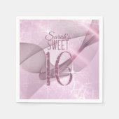 Mousserende Zwemmen zoet Zestien orchidee Roze ID6 Servet (Voorkant)