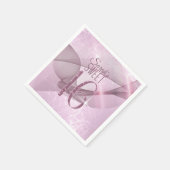 Mousserende Zwemmen zoet Zestien orchidee Roze ID6 Servet (Hoek)