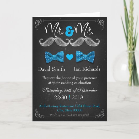 Moustache and bow for Mr and Mr (Voorkant)