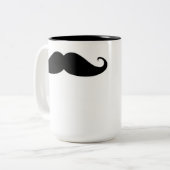 Moustache mug tweekleurige koffiemok (Voorkant links)