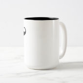 Moustache mug tweekleurige koffiemok (Voorkant rechts)