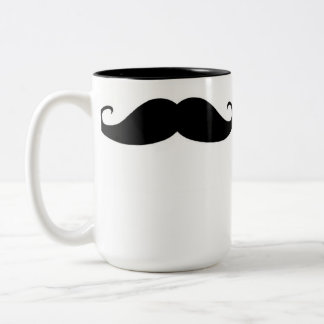 Moustache mug tweekleurige koffiemok