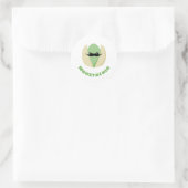 Moustachio Ronde Sticker (Tas)