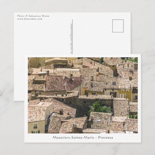 Moustiers Sainte Marie Briefkaart (Voorkant / Achterkant)