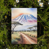 Mout Kilimanjaro Tanzania Waterverf Briefkaart