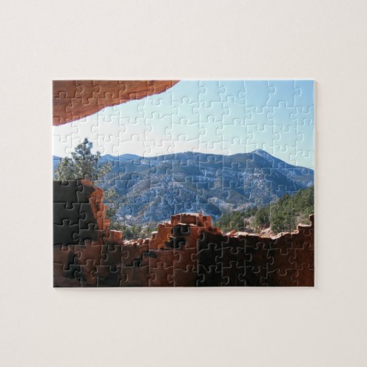 Moutain Uitzicht uit Manitou Cliff-woningen Legpuzzel (Horizontaal)