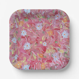 Moutberry Rood 7" Vierkante Papieren Borden Bordje