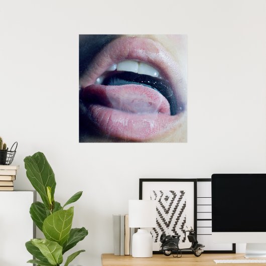 Mouth Licking Steam Poster (Thuiskantoor)