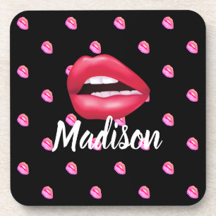 Mouth Lipstick Makeup Beauty Custom Personalized Bier Onderzetter