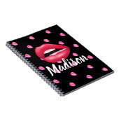 Mouth Lipstick Makeup Beauty Custom Personalized Notitieboek (Rechterzijde)