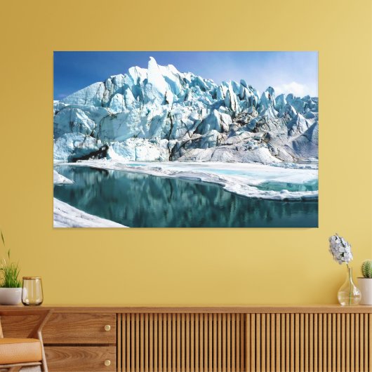 Mouth of the Matanuska Glacier in Alaska Canvas Afdruk (Insitu (Woonkamer))