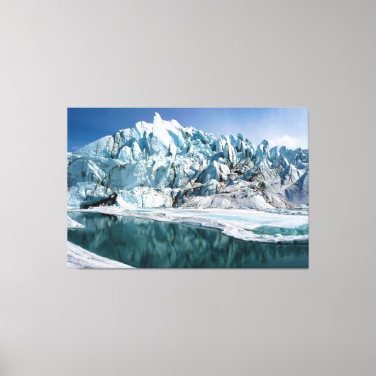 Mouth of the Matanuska Glacier in Alaska Canvas Afdruk (Voorkant)