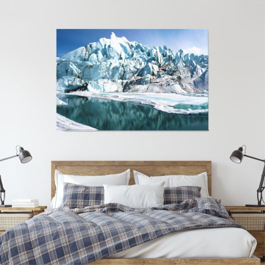 Mouth of the Matanuska Glacier in Alaska Canvas Afdruk (Insitu (Slaapkamer))