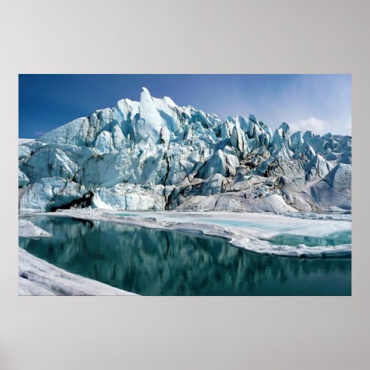 Mouth of the Matanuska Glacier in Alaska Poster (Voorkant)