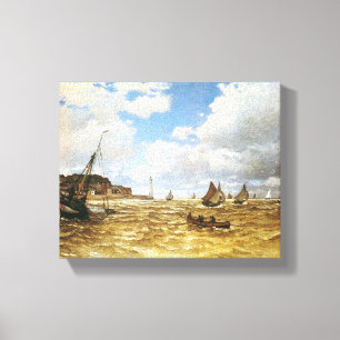 Mouth of the Seine at Honfleur door Claude Monet Canvas Afdruk
