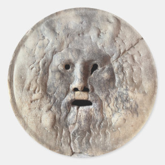 Mouth of Truth - La Bocca della Verità, Rome Italy Ronde Sticker