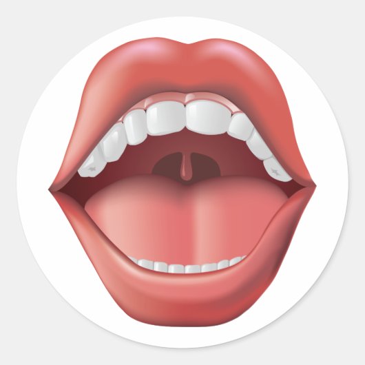 Mouth Open - sticker (Voorkant)