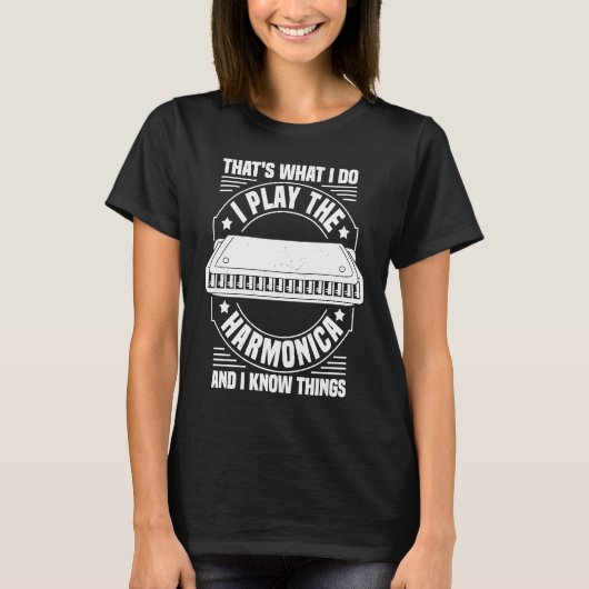 Mouth Organ Harmonicist & Harmonica Player T-shirt (Voorkant)