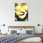 Mouth Smoke Vape Grunge Art Canvas Afdruk (Insitu (Slaapkamer))