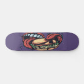 Mouth tongue en hamburger persoonlijk skateboard (Horizontaal)