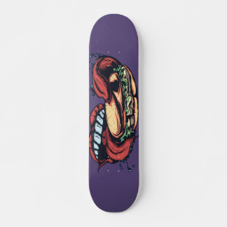 Mouth tongue en hamburger persoonlijk skateboard