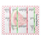 Mouth Watering Watermelon Kruidenier Lijst Notitieblok (Voorkant)