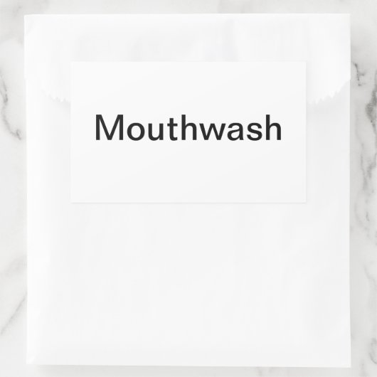 Mouthwash-label/ Rechthoekige Sticker (Tas)
