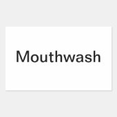 Mouthwash-label/ Rechthoekige Sticker (Voorkant)